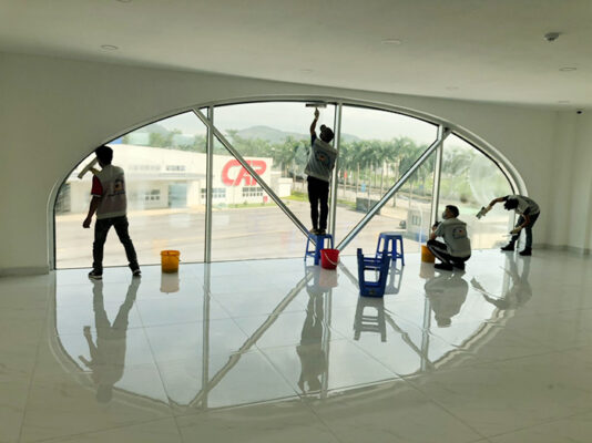 Công trình cung cấp dịch vụ vệ sinh cho công ty Cap Global tại Hòa Bình