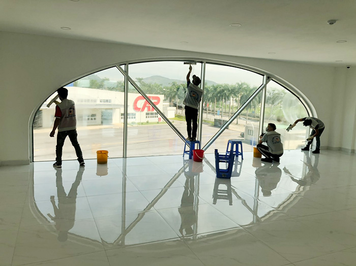 Công trình cung cấp dịch vụ vệ sinh cho công ty Cap Global tại Hòa Bình