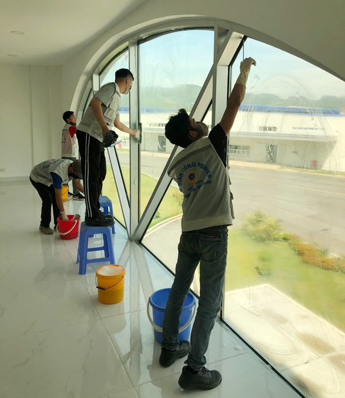 Công trình cung cấp dịch vụ vệ sinh cho công ty Cap Global tại Hòa Bình