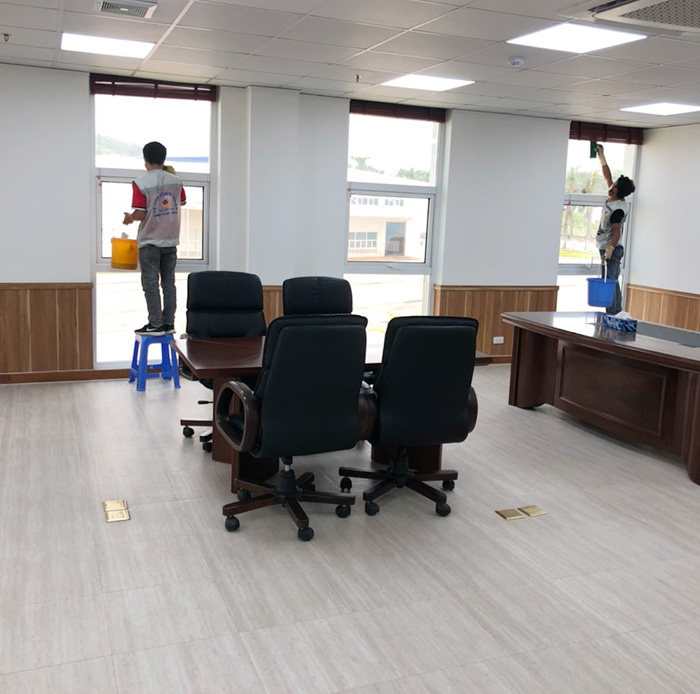 Công trình cung cấp dịch vụ vệ sinh cho công ty Cap Global tại Hòa Bình