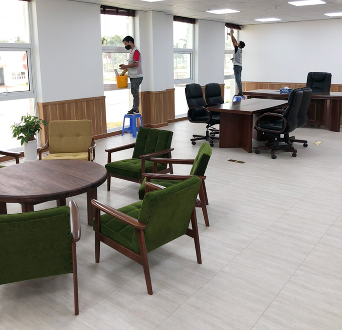 Công trình cung cấp dịch vụ vệ sinh cho công ty Cap Global tại Hòa Bình