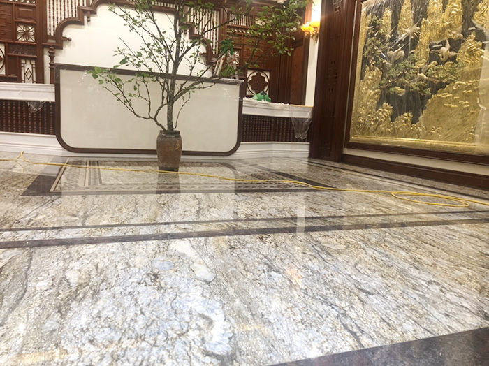 Thi công đánh bóng sàn đá tòa nhà văn phòng của công ty Compal tại Vĩnh Phúc