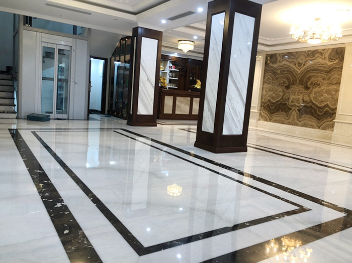 Thi công đánh bóng sàn đá tòa nhà văn phòng của công ty Compal tại Vĩnh Phúc