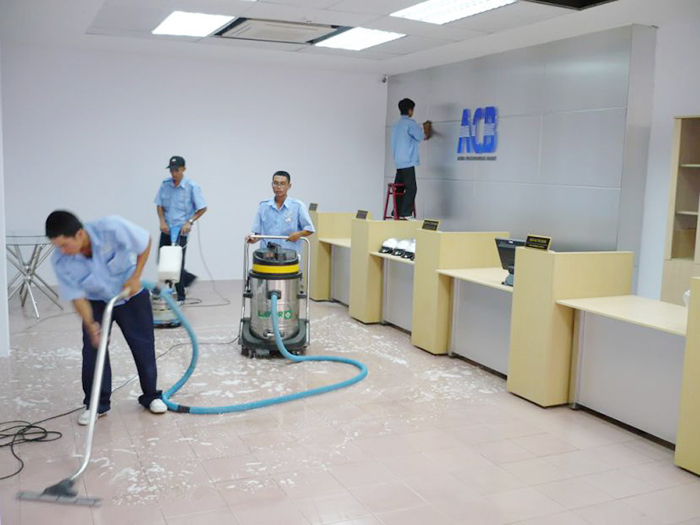 Dịch vụ vệ sinh sau xây dựng cho tòa nhà văn phòng tại Hà Nội