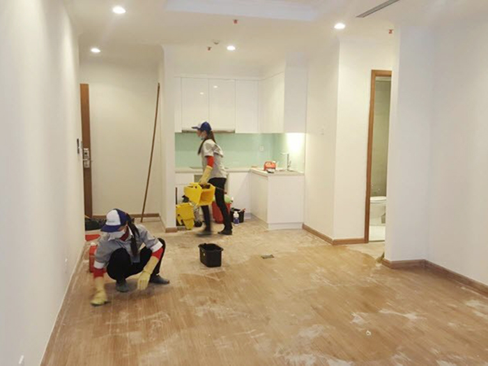 Dịch vụ vệ sinh sau xây dựng cho tòa nhà chung cư, chung cư mini mới xây.