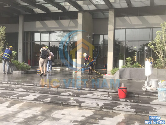 Công trình vệ sinh đá khò cho tòa chung cư tại Tây Mỗ, Hà Đông, Hà Nội