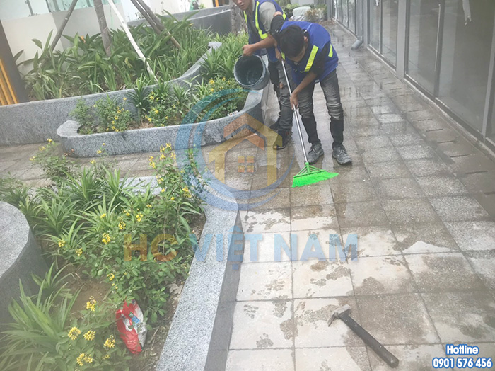 Công trình vệ sinh đá khò cho tòa chung cư tại Tây Mỗ, Hà Đông, Hà Nội