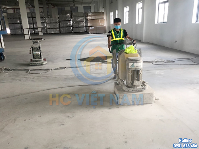Quy trình đánh bóng sàn bê tông chuyên nghiệp của HC Việt Nam