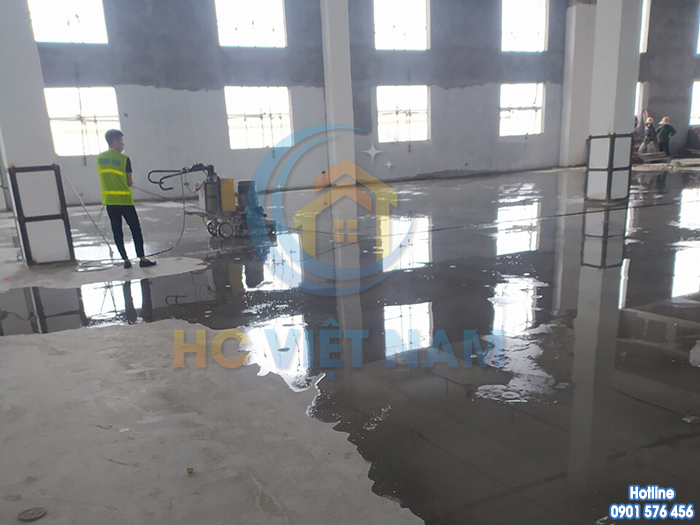 Quy trình đánh bóng sàn bê tông chuyên nghiệp của HC Việt Nam