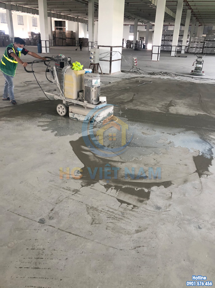 Công trình mài sàn bê tông cho nhà xưởng tại KCN phố Nối A tỉnh Hưng Yên