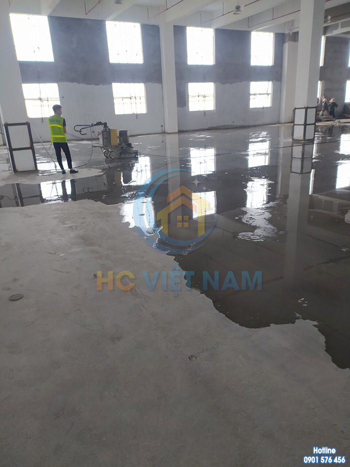 Công trình mài sàn bê tông cho nhà xưởng tại KCN phố Nối A tỉnh Hưng Yên
