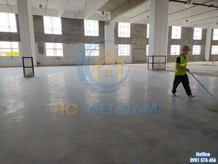 Công trình mài sàn bê tông cho nhà xưởng tại KCN phố Nối A tỉnh Hưng Yên