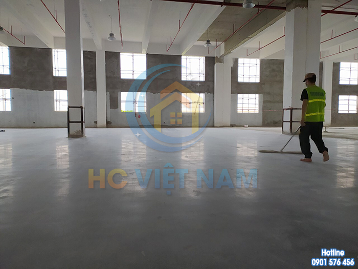 Công trình mài sàn bê tông cho nhà xưởng tại KCN phố Nối A tỉnh Hưng Yên