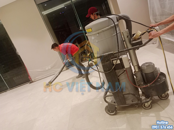 Công trình phục hồi sàn đá tự nhiên khách sạn 5 sao The Vista 146 Giảng Võ, Hà Nội