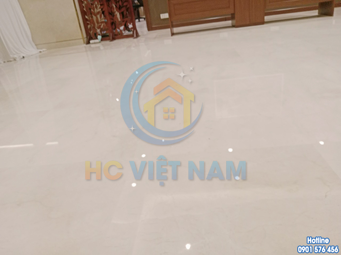 Công trình phục hồi sàn đá tự nhiên khách sạn 5 sao The Vista 146 Giảng Võ, Hà Nội