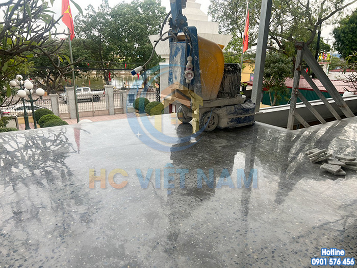 Công trình thi công mài đánh bóng sàn bê tông tại Thanh Trì, Hà Nội