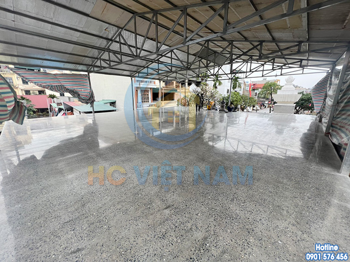 Công trình thi công mài đánh bóng sàn bê tông tại Thanh Trì, Hà Nội