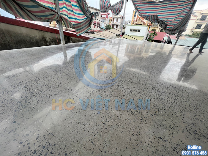 Công trình thi công mài đánh bóng sàn bê tông tại Thanh Trì, Hà Nội