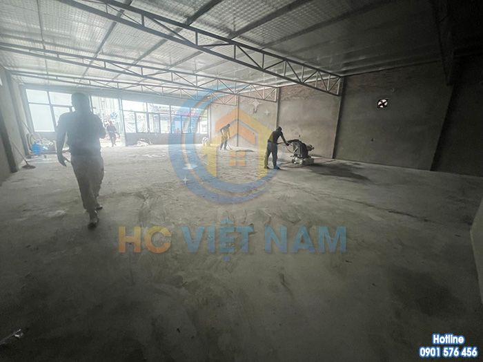 Công trình mài đánh bóng sàn bê tông cho nhà xưởng tại Hạ Long, Quảng Ninh