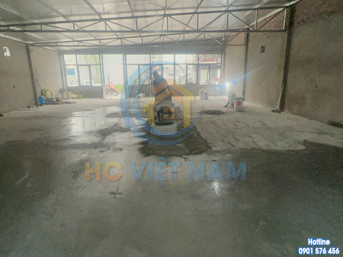 Công trình mài đánh bóng sàn bê tông cho nhà xưởng tại Hạ Long, Quảng Ninh