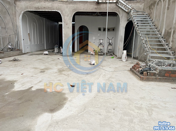 Công trình thi công mài đánh bóng sàn bê tông tại Cô Tô, Quảng Ninh