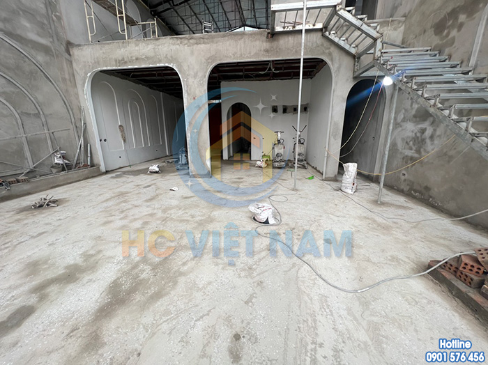 Công trình thi công mài đánh bóng sàn bê tông tại Cô Tô, Quảng Ninh