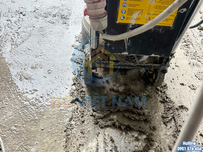 Công trình thi công mài đánh bóng sàn bê tông tại Cô Tô, Quảng Ninh