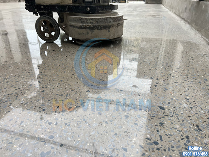 Công trình thi công mài đánh bóng sàn bê tông tại Cô Tô, Quảng Ninh