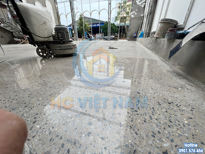 Công trình thi công mài đánh bóng sàn bê tông tại Cô Tô, Quảng Ninh