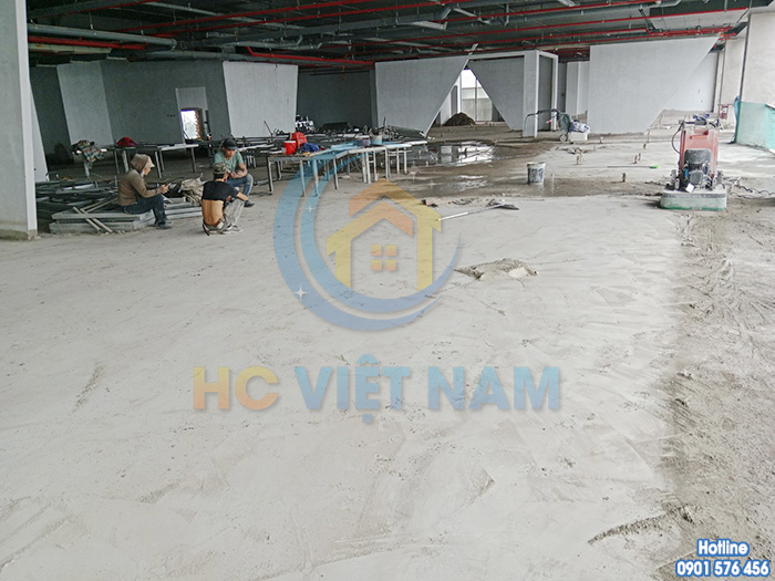HC Việt Nam thi công đánh mài sàn bê tông cho tòa nhà tại tỉnh Thái Bình