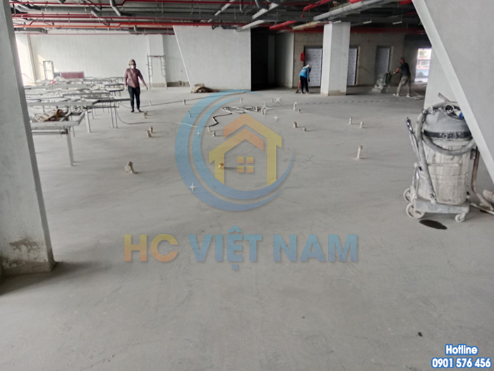 HC Việt Nam thi công đánh mài sàn bê tông cho tòa nhà tại tỉnh Thái Bình
