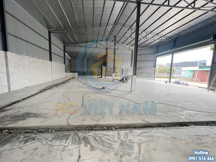 Công trình mài đánh bóng sàn bê tông công ty Vũ Gia Phát tại Hải Dương