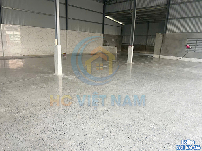 Công trình mài đánh bóng sàn bê tông công ty Vũ Gia Phát tại Hải Dương
