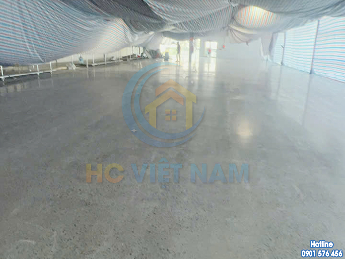 Thi công mài đánh bóng sàn bê tông cho công ty Landco tại Bắc Ninh